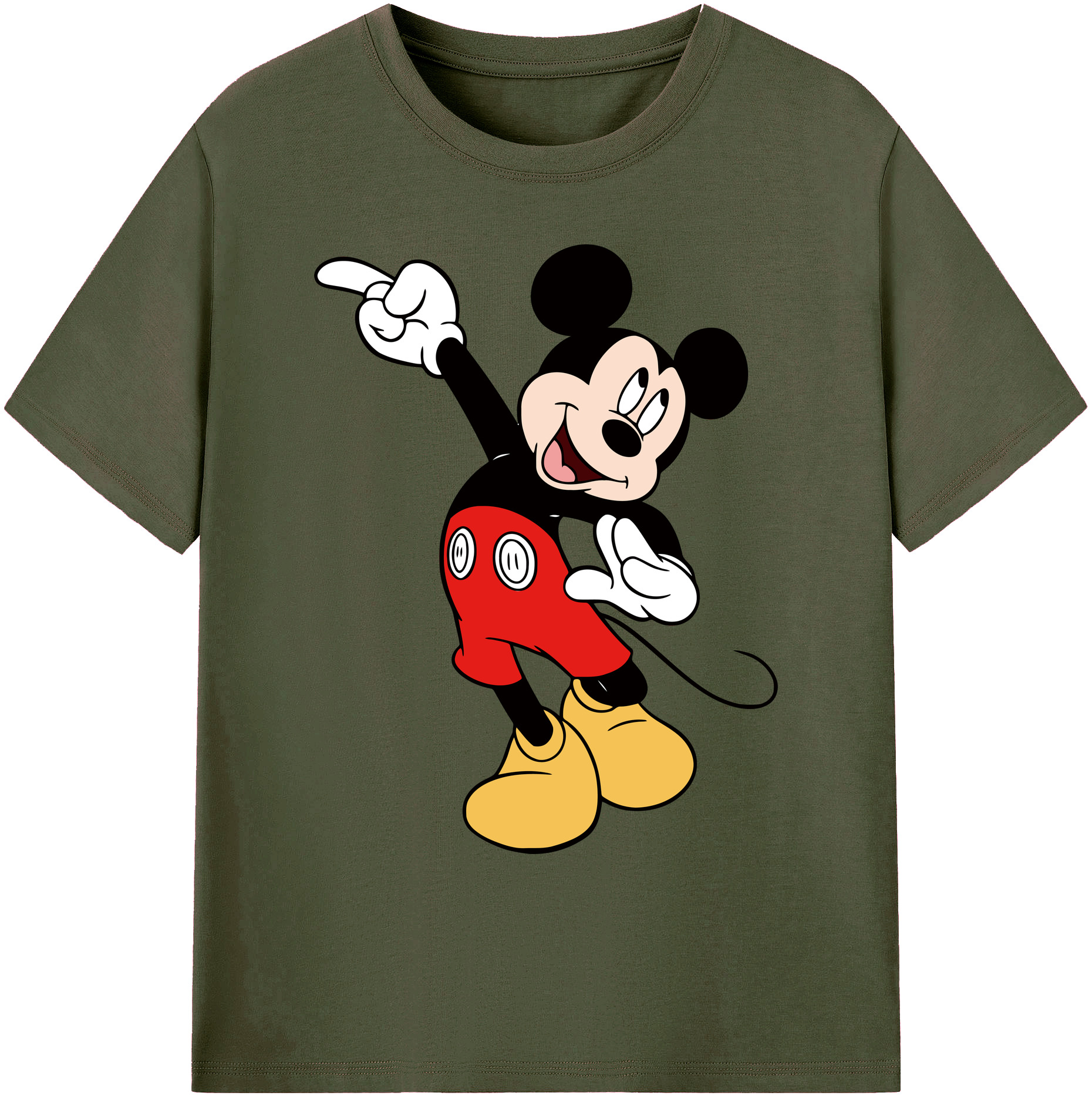 ミッキーマウス Mickey Mouse 綿100％ メンズ半袖Tシャツ｜肌触りやわらか＆通気性